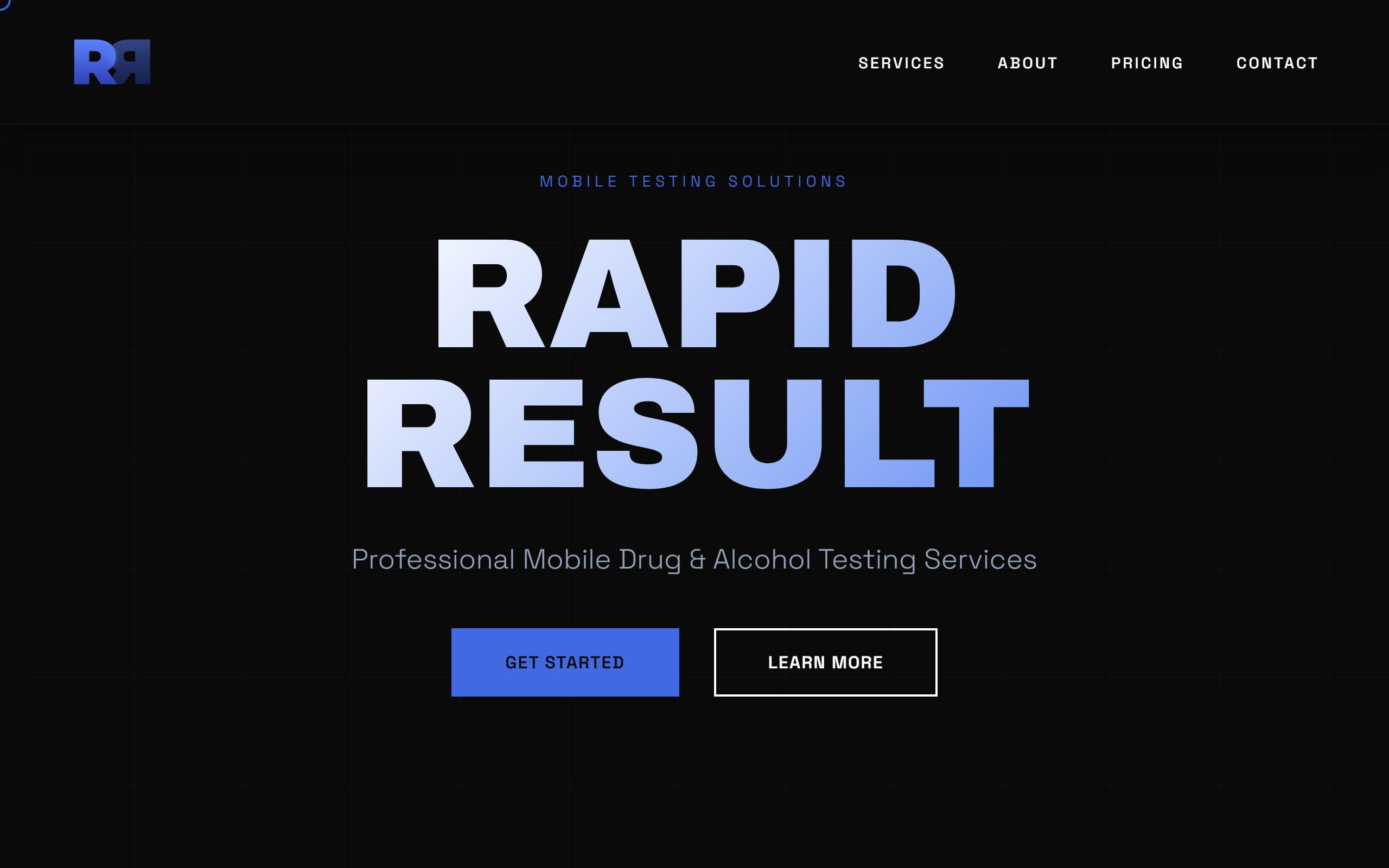 Screenshot of rapidresulttesting.com