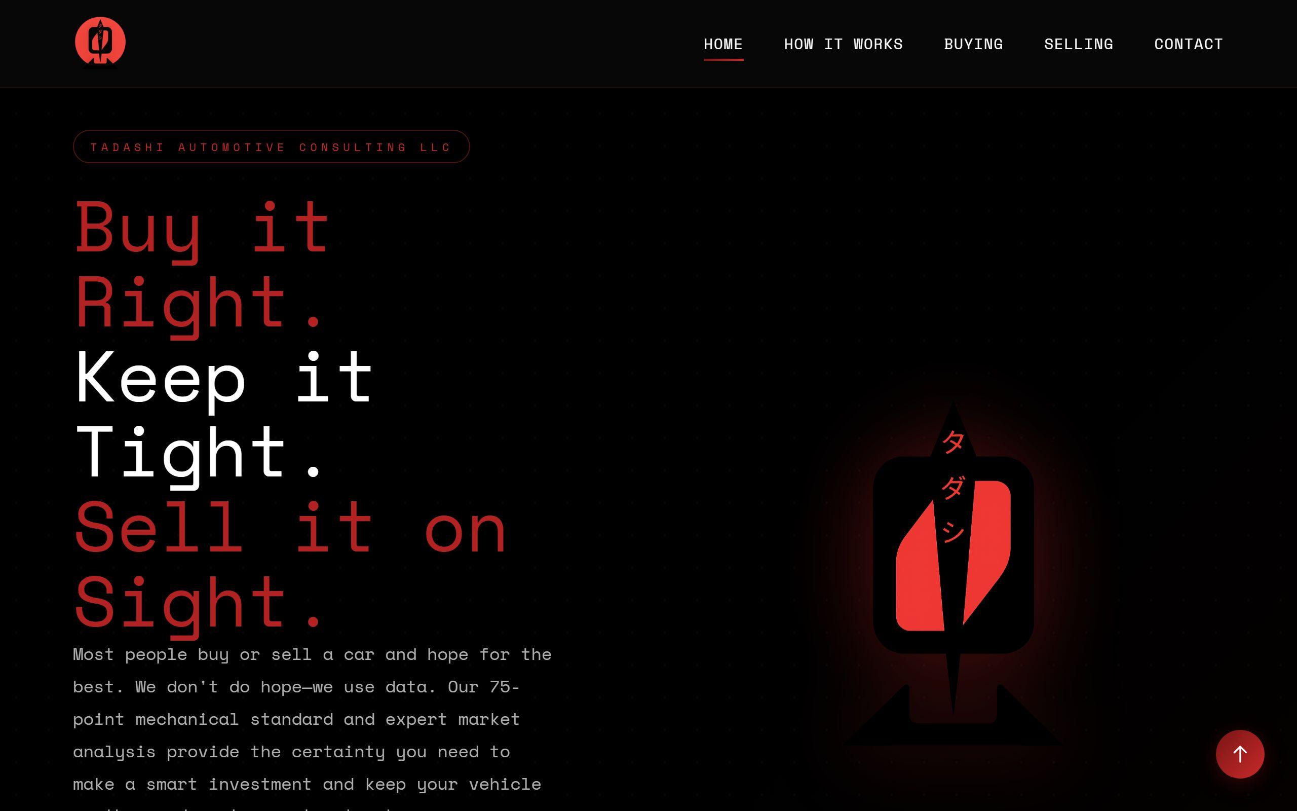 Screenshot of tadashiautomotiveconsulting.com